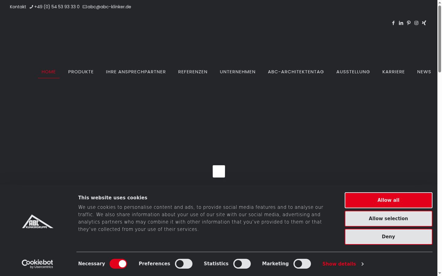 Screenshot του banner συγκατάθεσης που εμφανίστηκε πριν από οποιαδήποτε αλληλεπίδραση