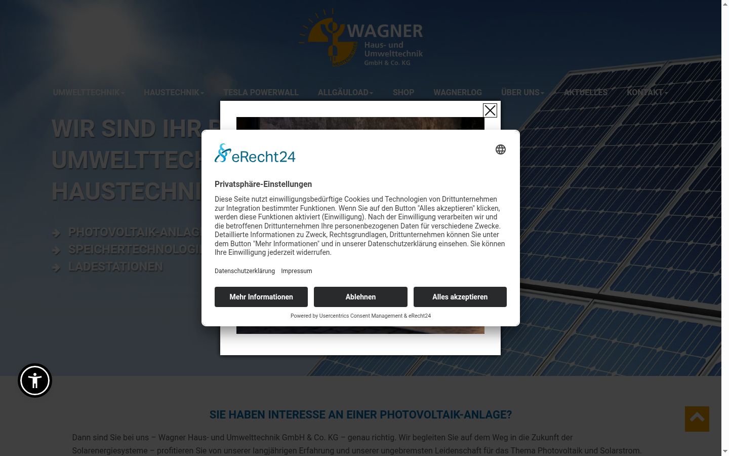 Screenshot tal-banner tal-kunsens muri qabel kwalunkwe interazzjoni