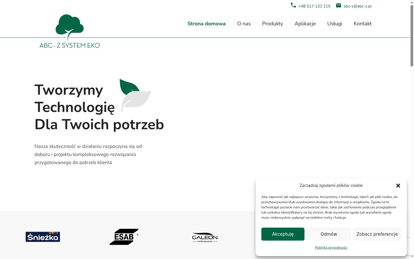 Zrzut ekranu banera zgody wyświetlanego przed jakąkolwiek interakcją