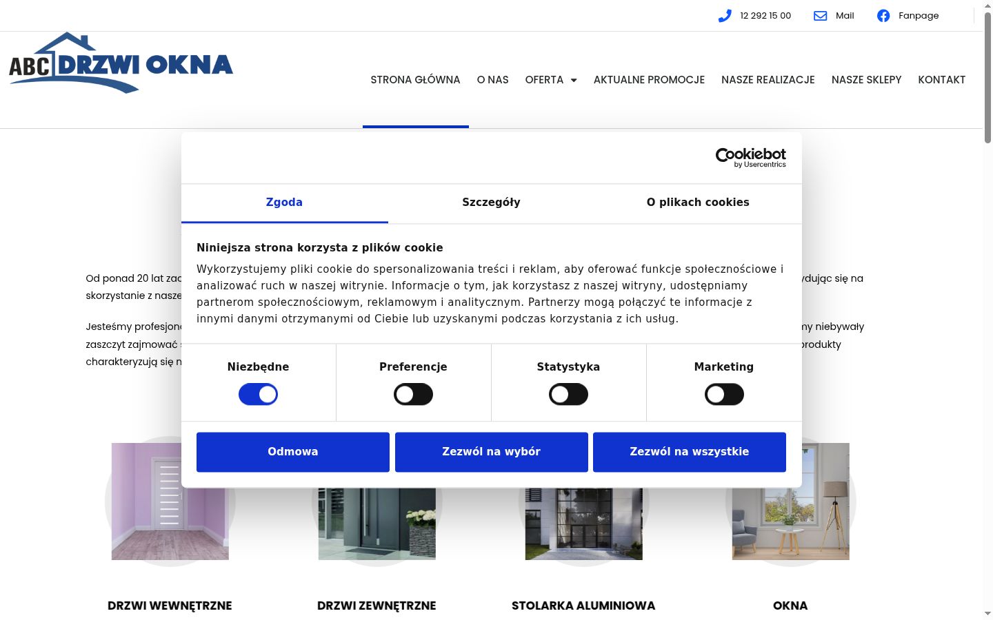 Capture d'écran de la bannière de consentement affichée avant toute interaction