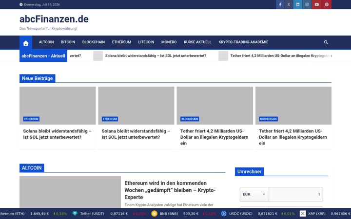 Screenshot of abcfinanzen.de