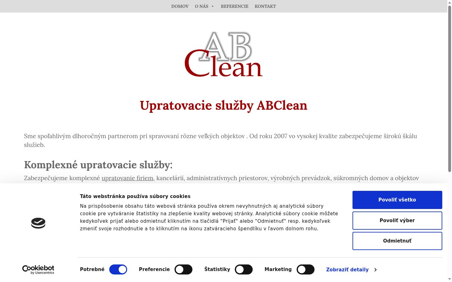 Screenshot of the consent banner shown before any interaction