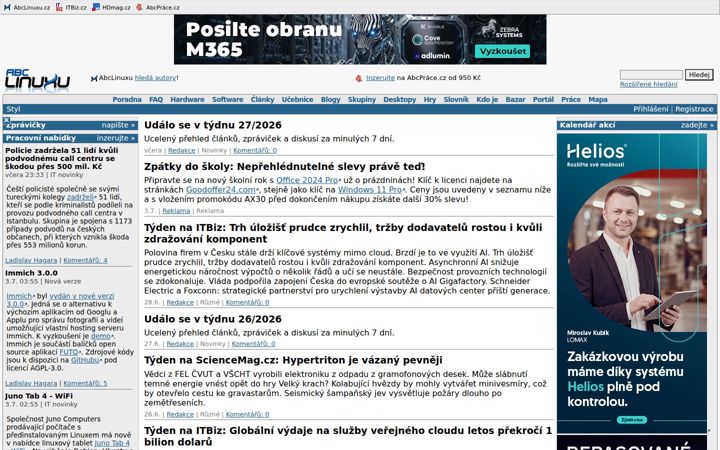 Screenshot of abclinuxu.cz