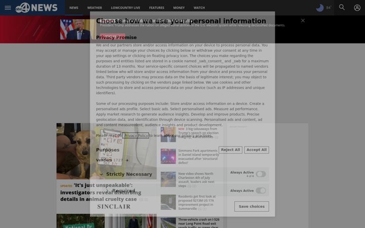 Screenshot ta' abcnews4.com