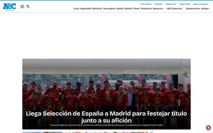 Screenshot of abcnoticias.mx