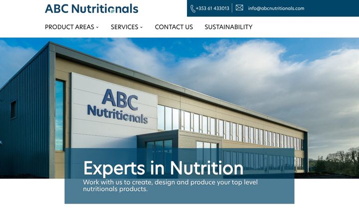 Screenshot ta' abcnutritionals.com