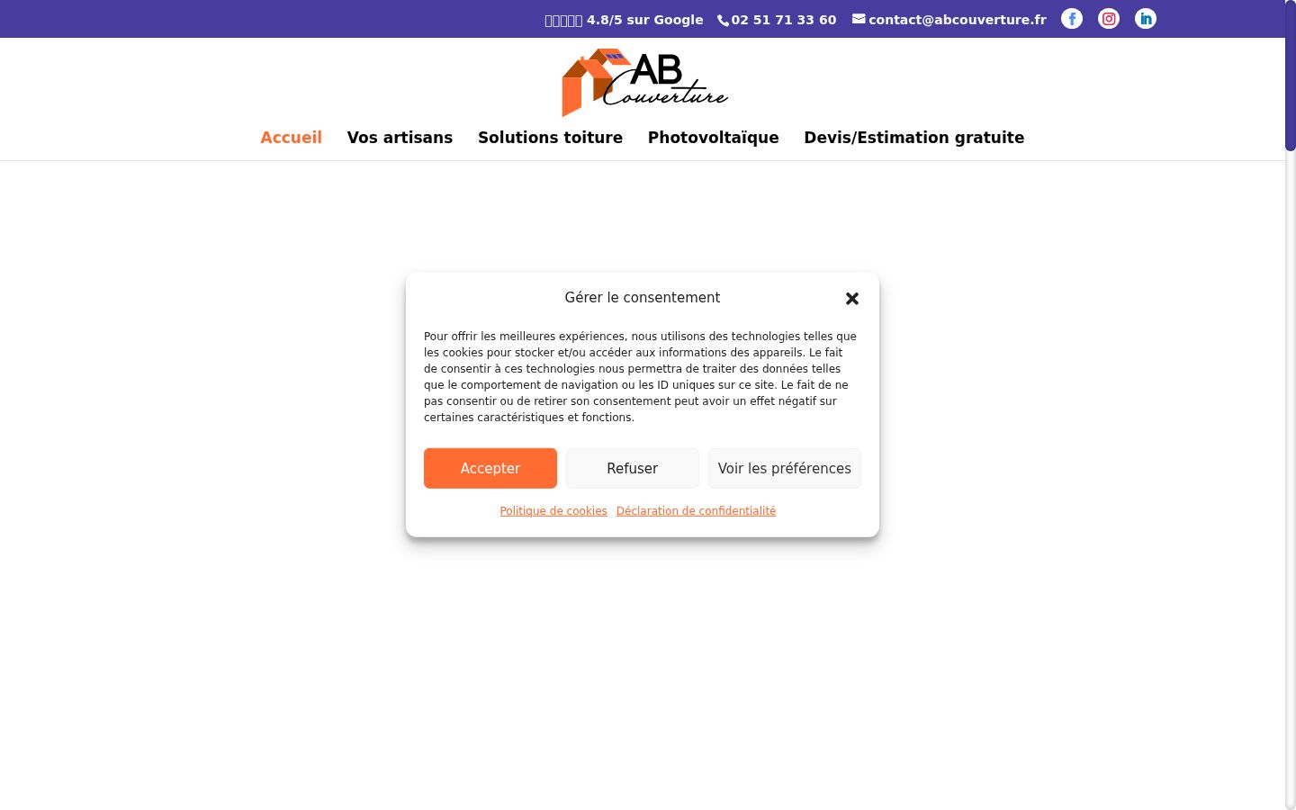 Screenshot van de toestemmingsbanner zoals getoond vóór enige interactie
