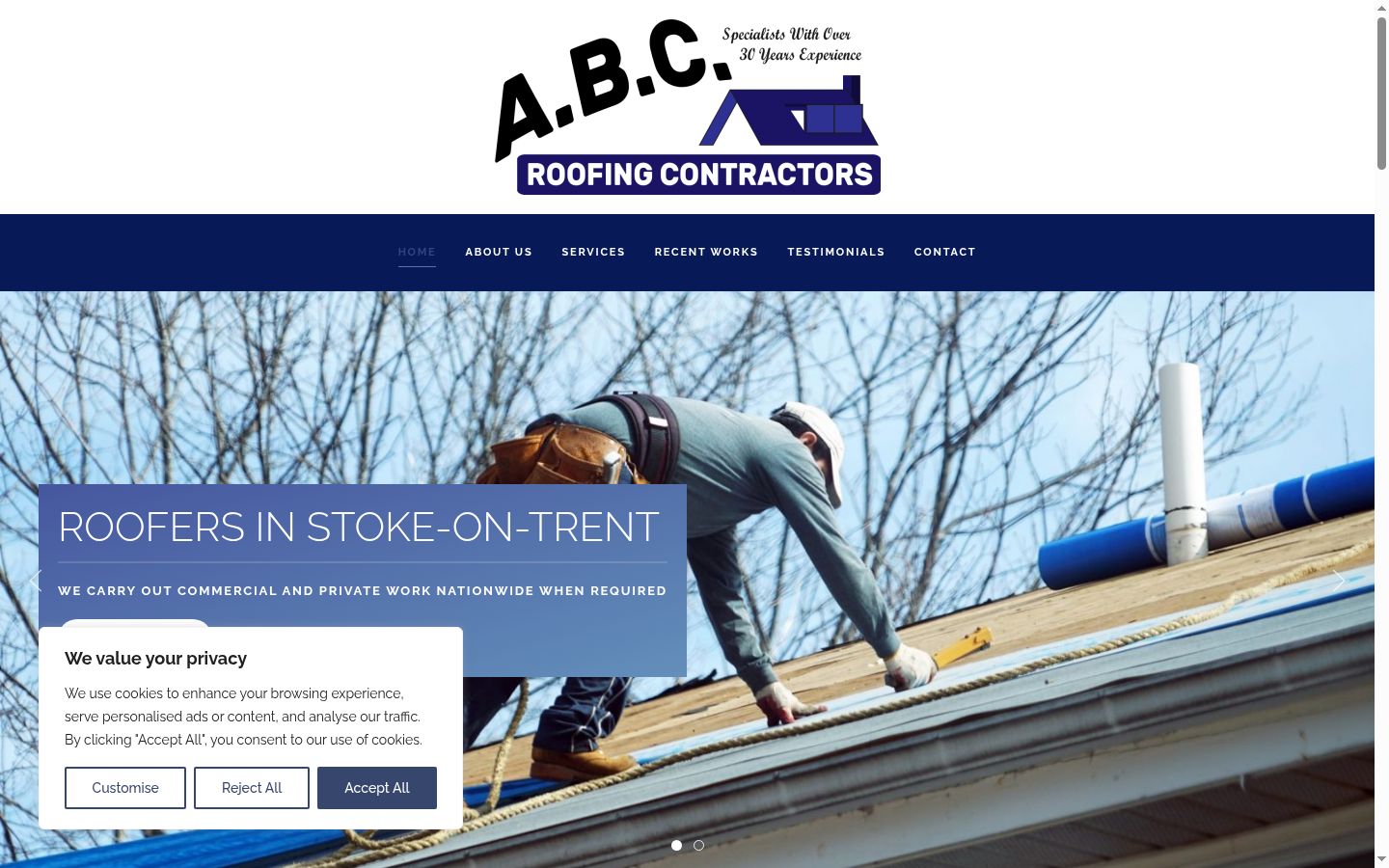 Screenshot of the consent banner shown before any interaction