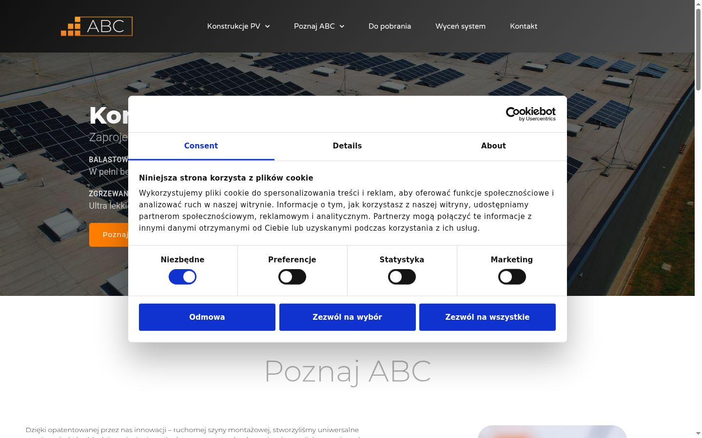 Screenshot tal-banner tal-kunsens muri qabel kwalunkwe interazzjoni