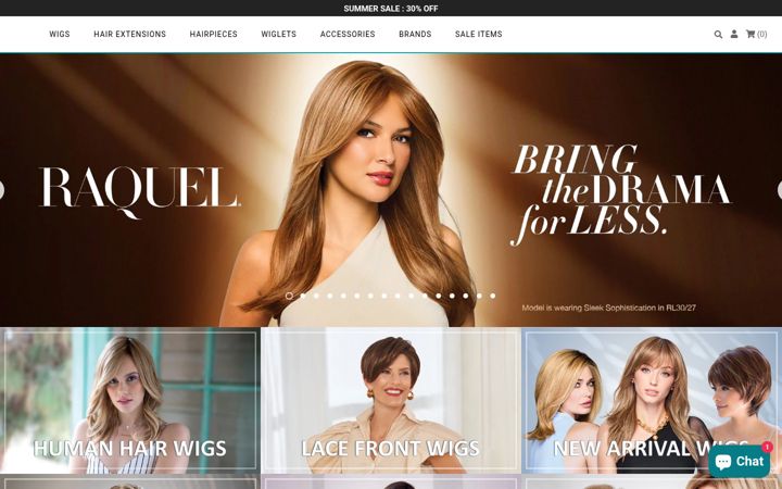 Screenshot of abcwigs.com