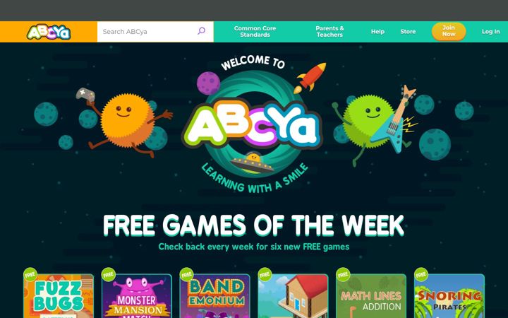 Skærmbillede af abcya.com