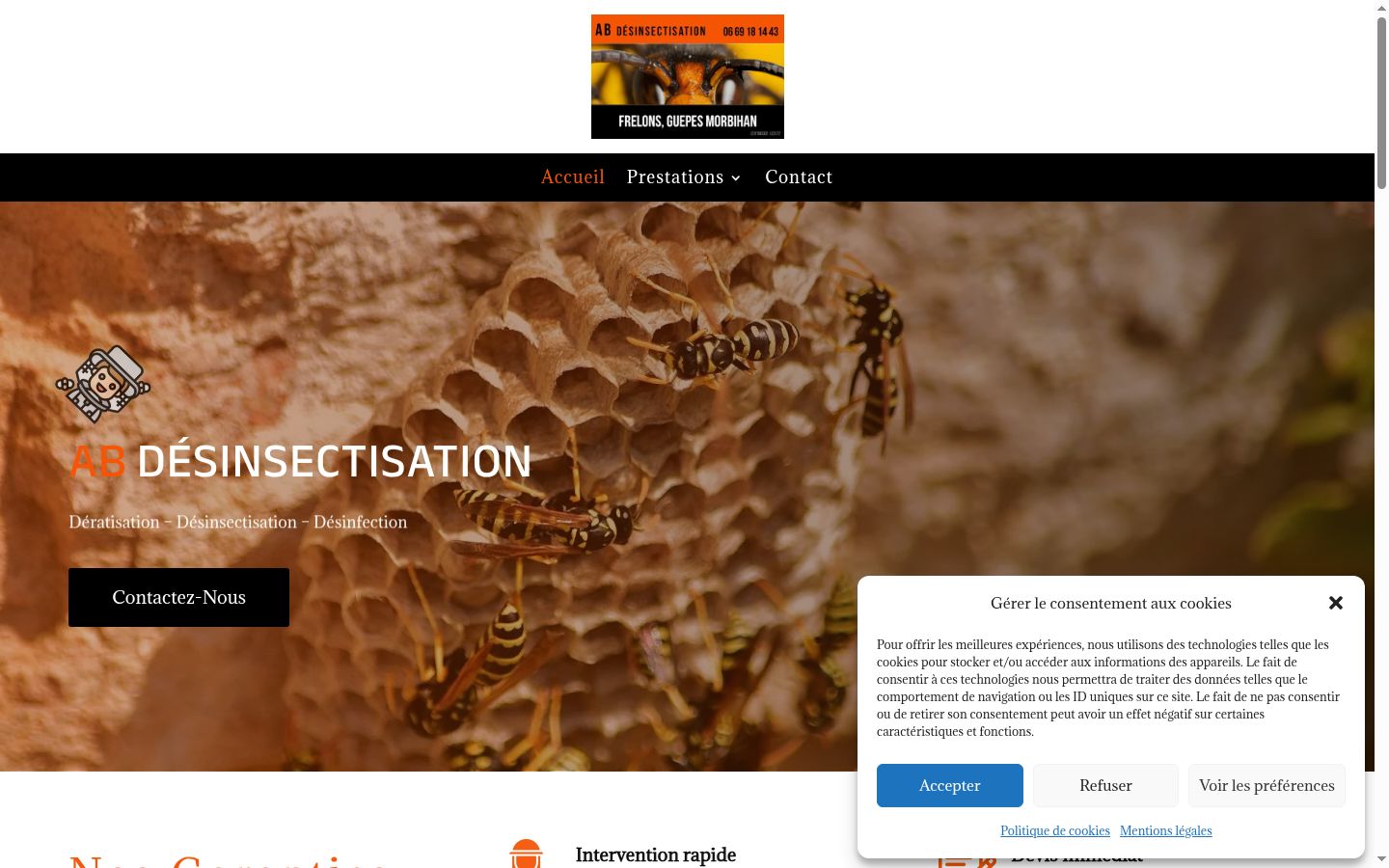 Screenshot des Einwilligungsbanners vor jeglicher Interaktion
