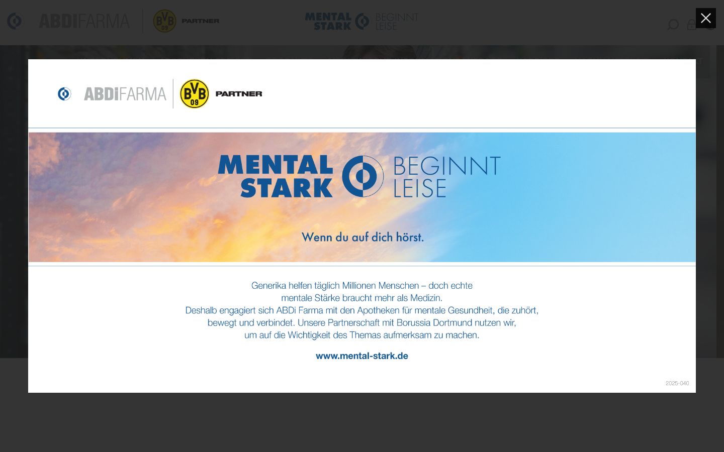 Screenshot des Einwilligungsbanners vor jeglicher Interaktion