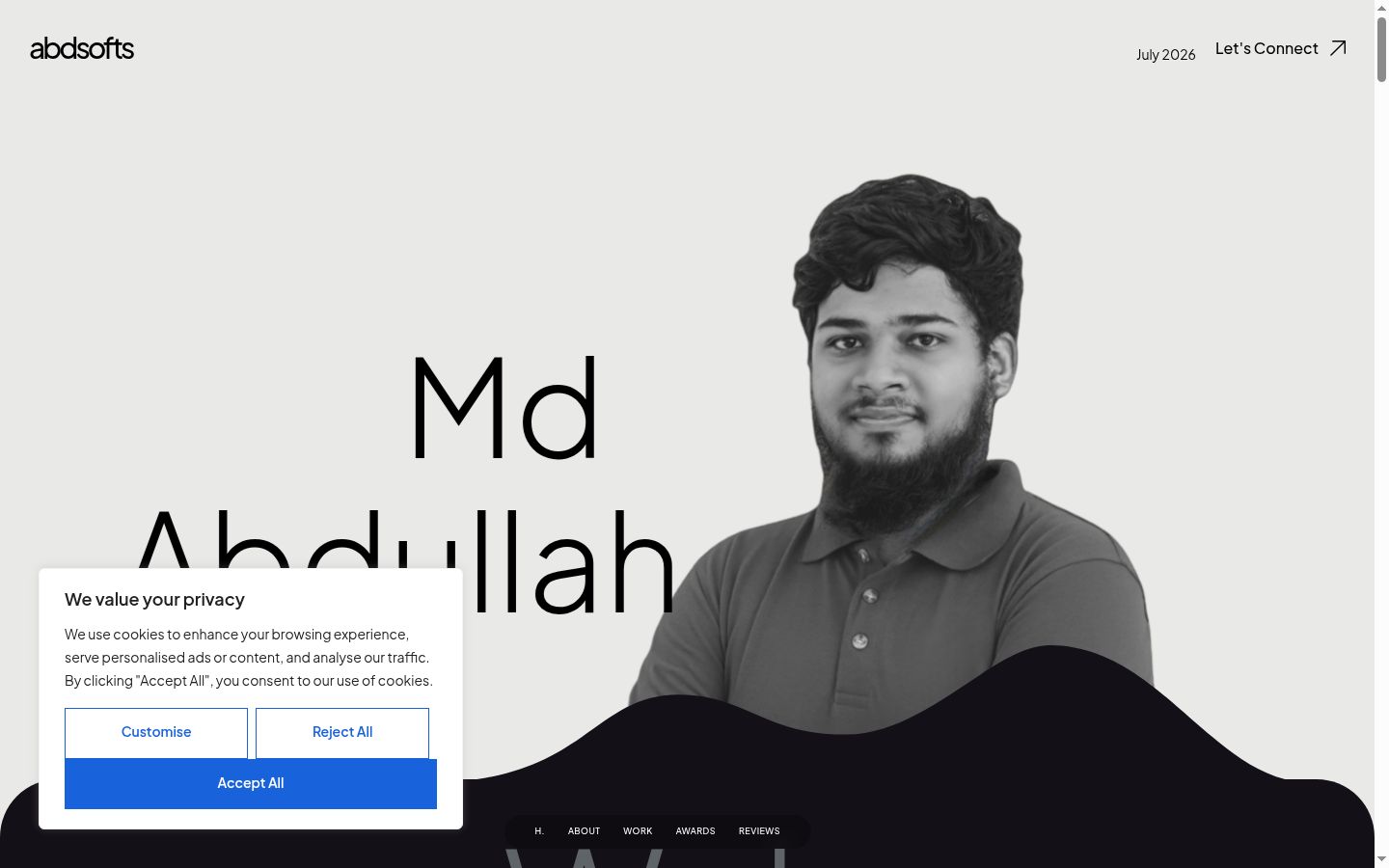 Screenshot van de toestemmingsbanner zoals getoond vóór enige interactie