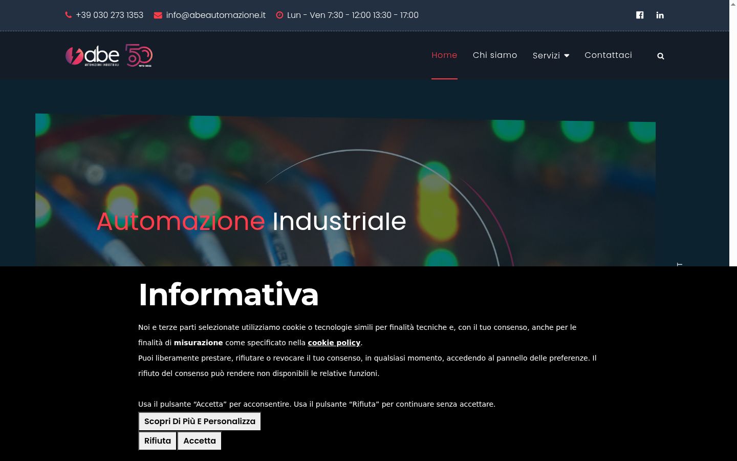 Captura de pantalla del banner de consentimiento mostrado antes de cualquier interacción