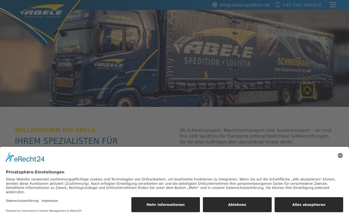 Screenshot of the consent banner shown before any interaction