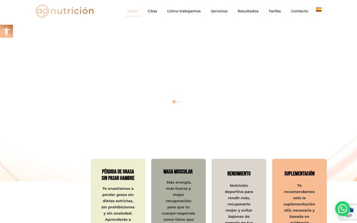 Screenshot of abelpereznutricion.es