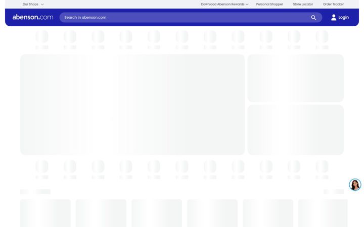 Posnetek zaslona abenson.com