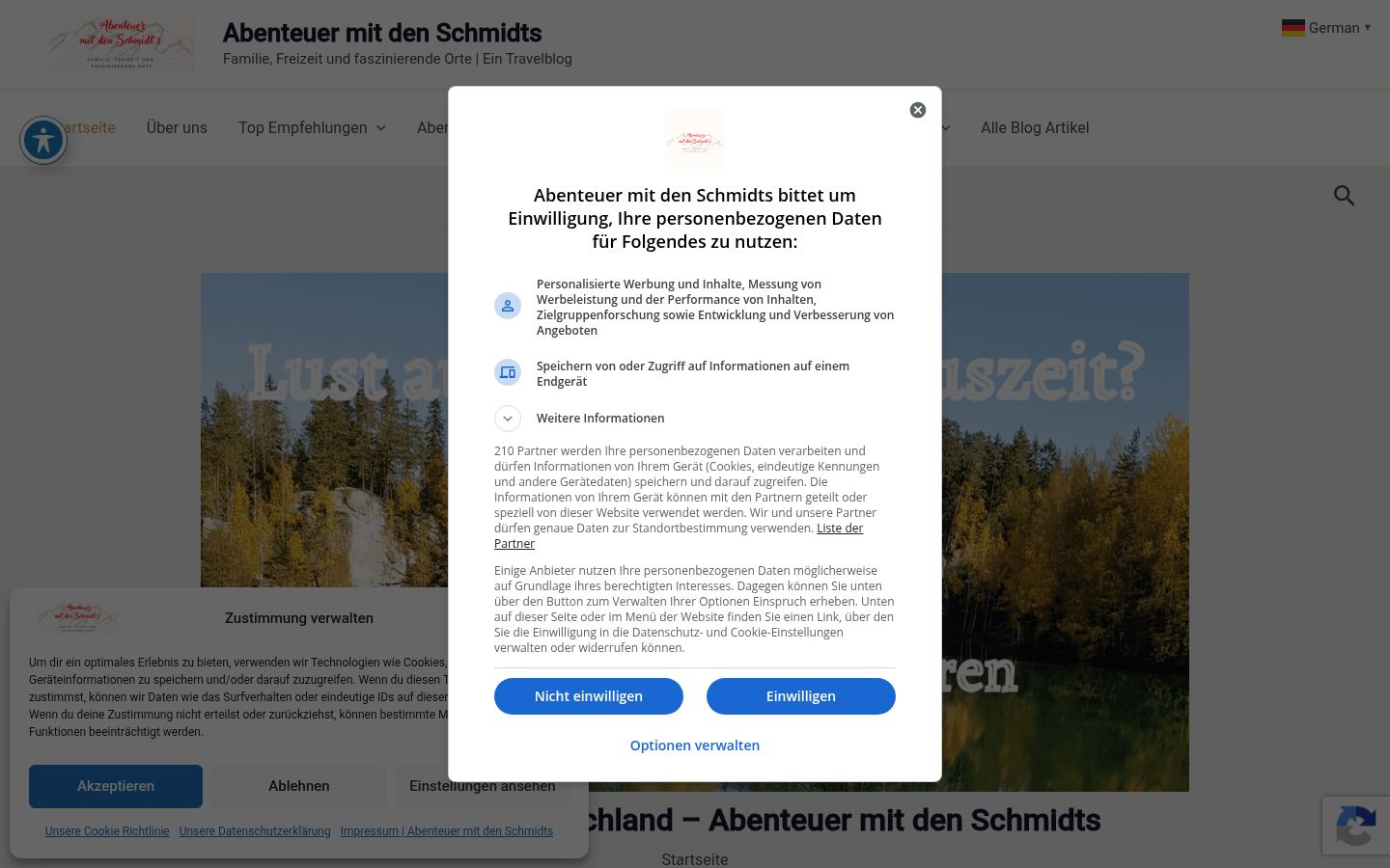 Sutikimo reklamjuostės, rodytos prieš bet kokią sąveiką, ekrano kopija