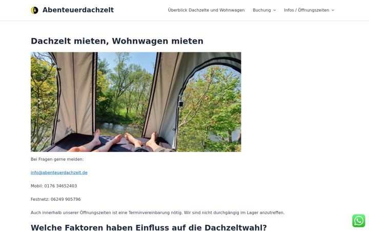 Screenshot ta' abenteuerdachzelt.de