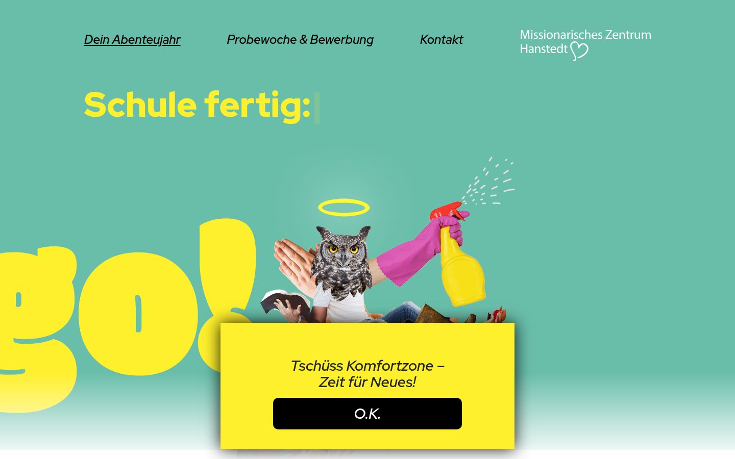 Screenshot des Einwilligungsbanners vor jeglicher Interaktion
