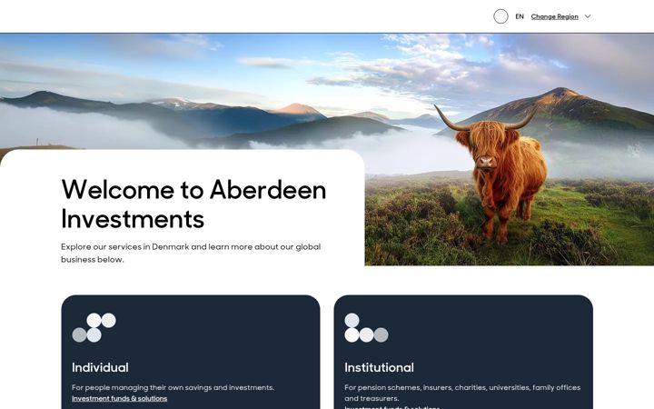 Screenshot of aberdeeninvestments.com