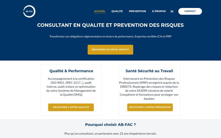 Screenshot of abfac.fr