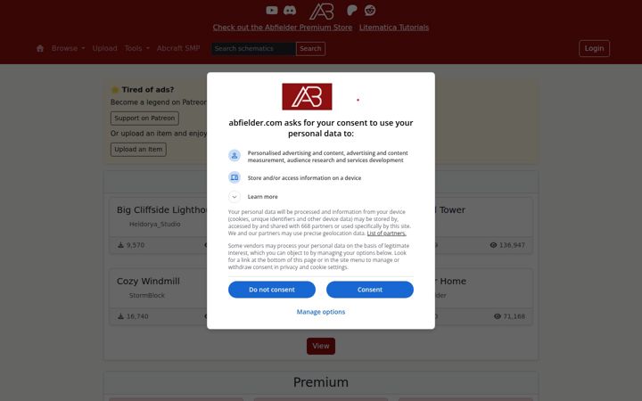 Screenshot of abfielder.com