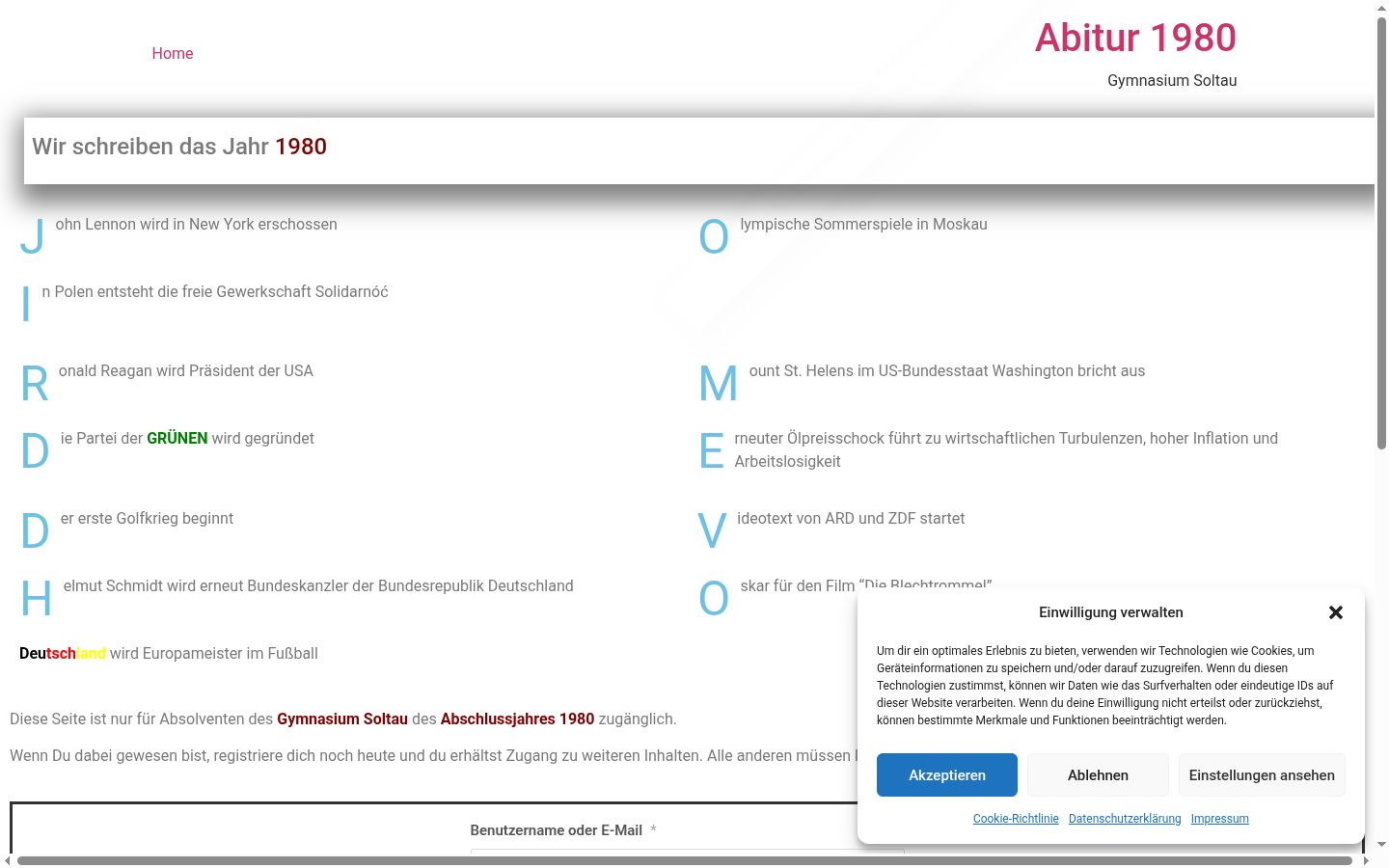 Screenshot of the consent banner shown before any interaction
