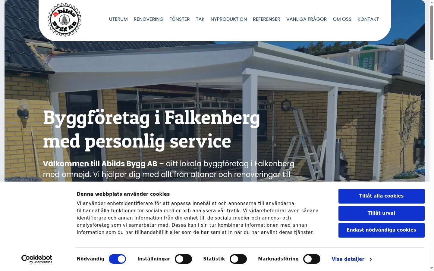 Screenshot tal-banner tal-kunsens muri qabel kwalunkwe interazzjoni
