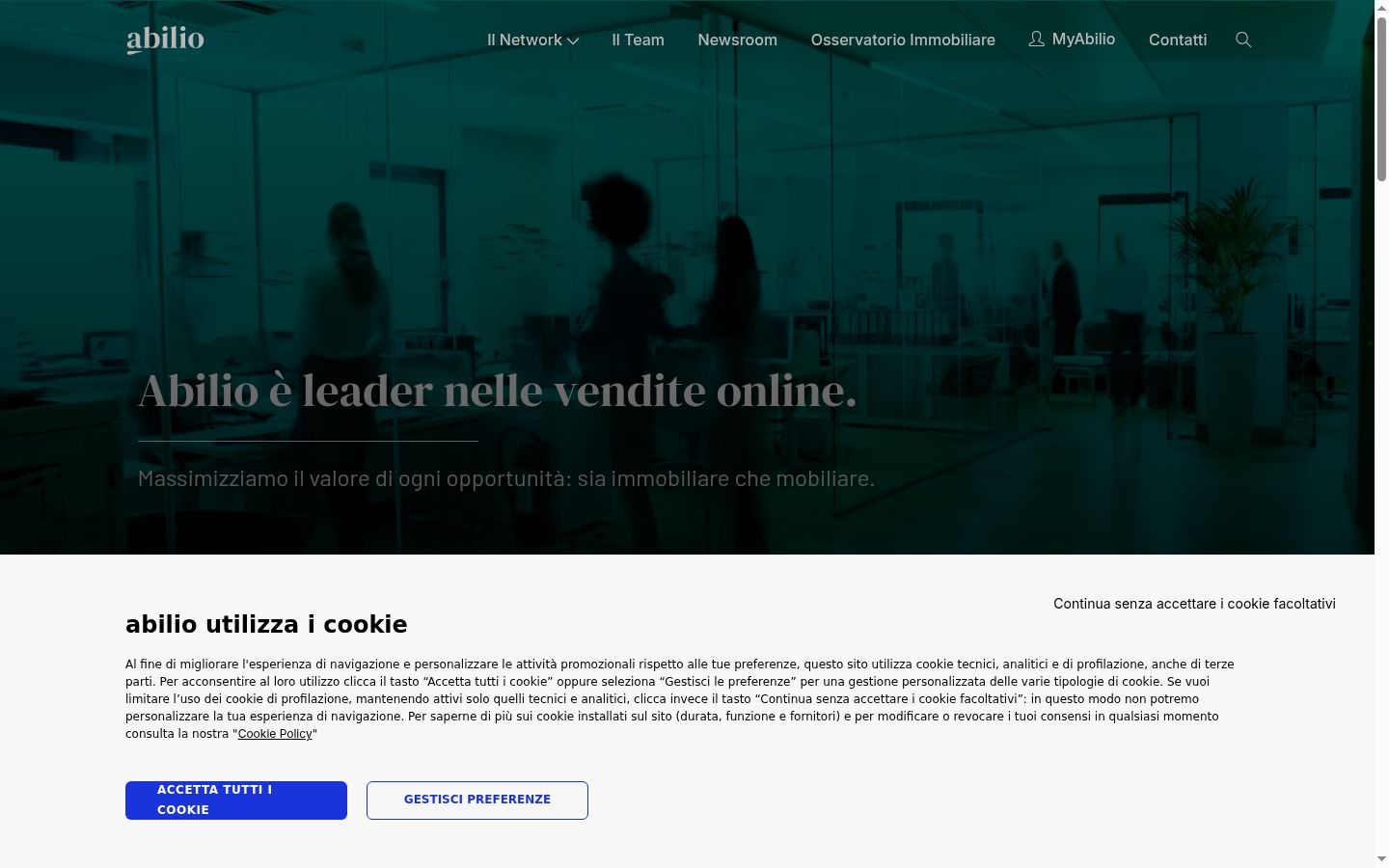 Screenshot tal-banner tal-kunsens muri qabel kwalunkwe interazzjoni