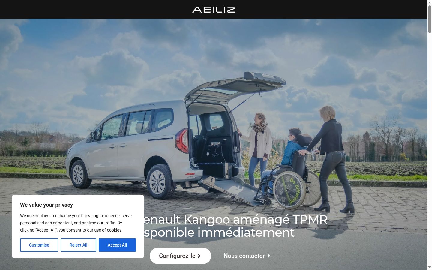 Snimka zaslona bannera za privolu prikazanog prije bilo kakve interakcije