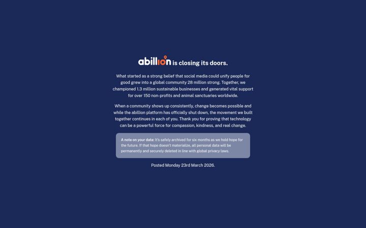 Screenshot of abillion.com