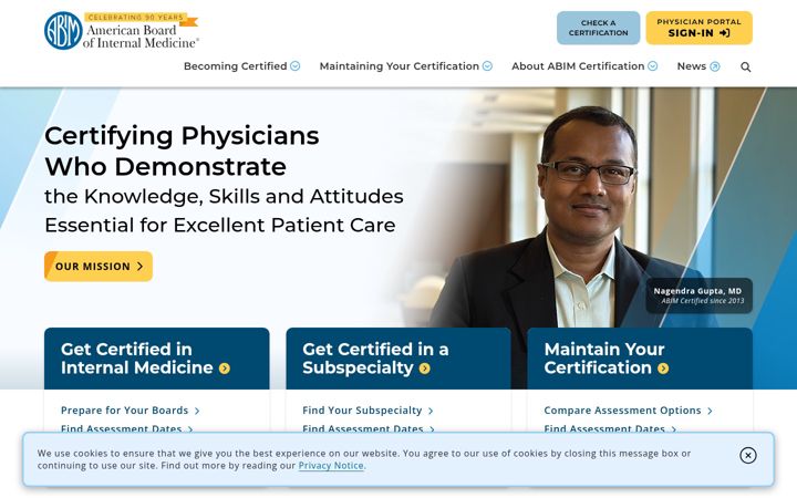 Screenshot of abim.org
