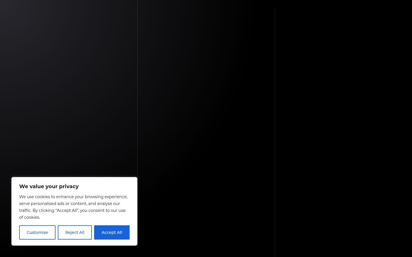 Captura de pantalla del banner de consentimiento mostrado antes de cualquier interacción