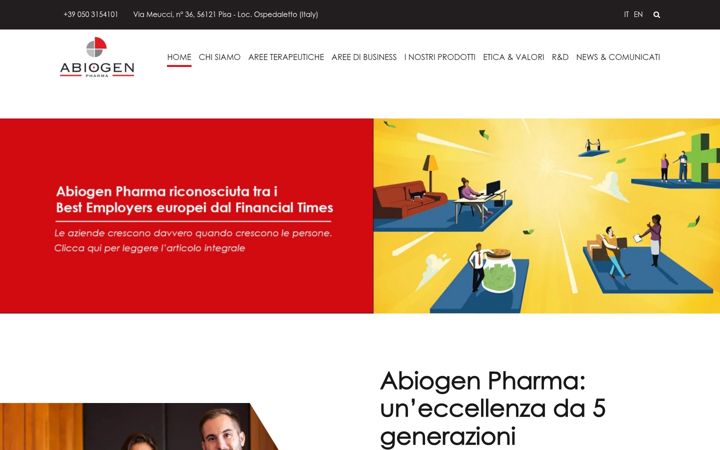 Screenshot του abiogen.it