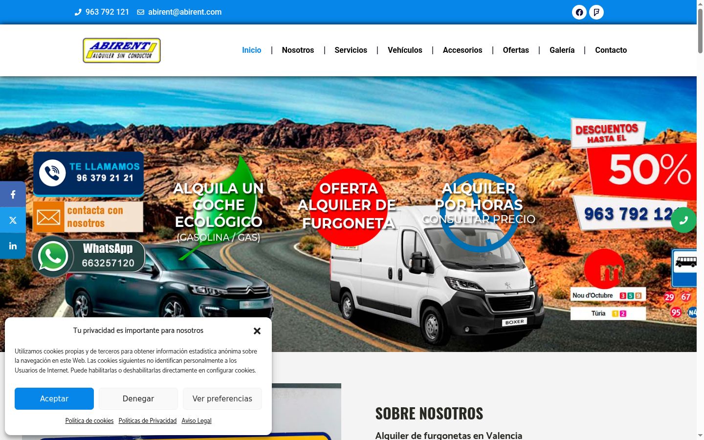 Skärmbild av samtyckesbannern som visades före någon interaktion
