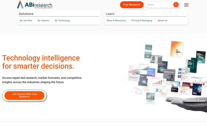 Skjermbilde av abiresearch.com