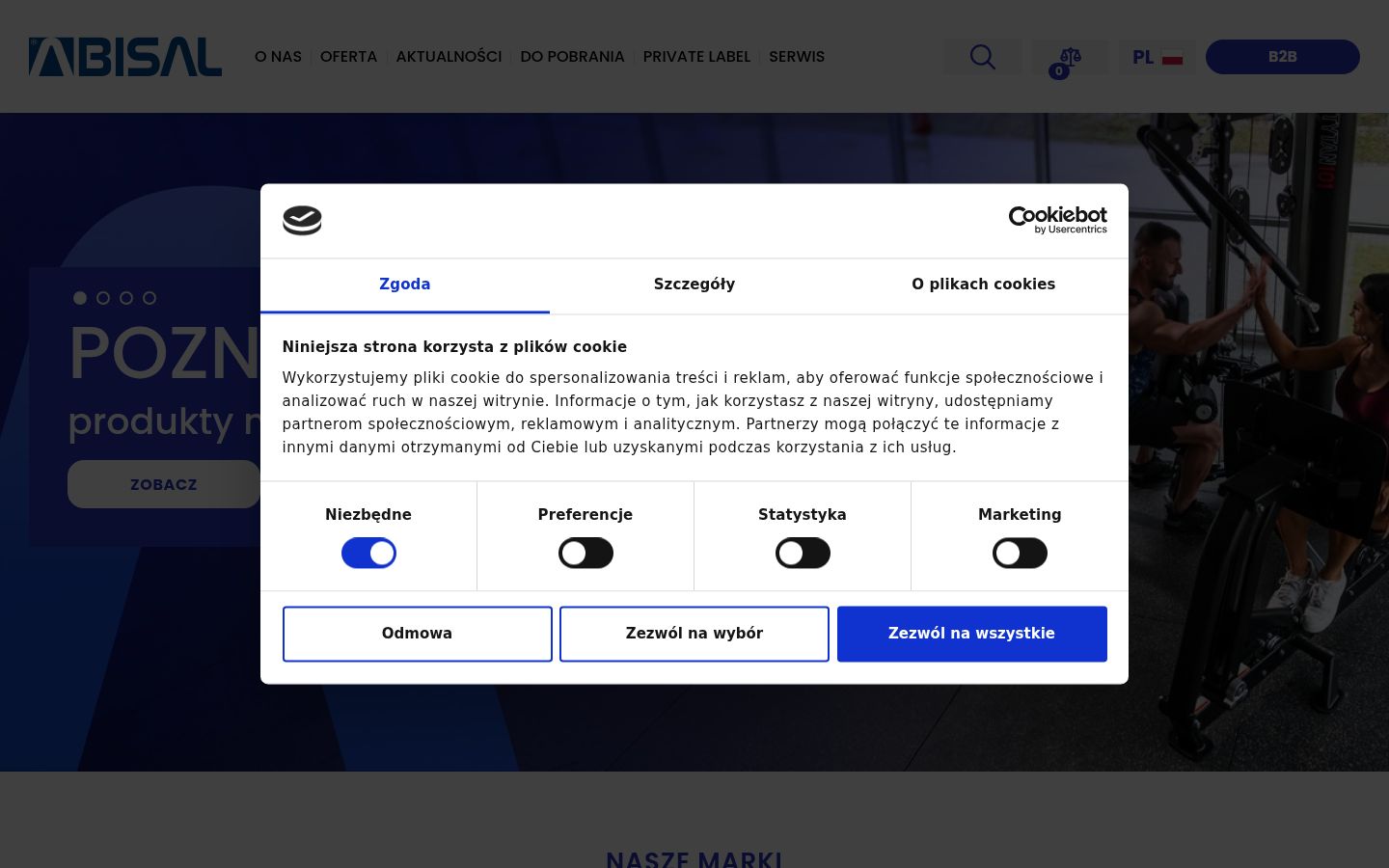 Snimka zaslona bannera za privolu prikazanog prije bilo kakve interakcije