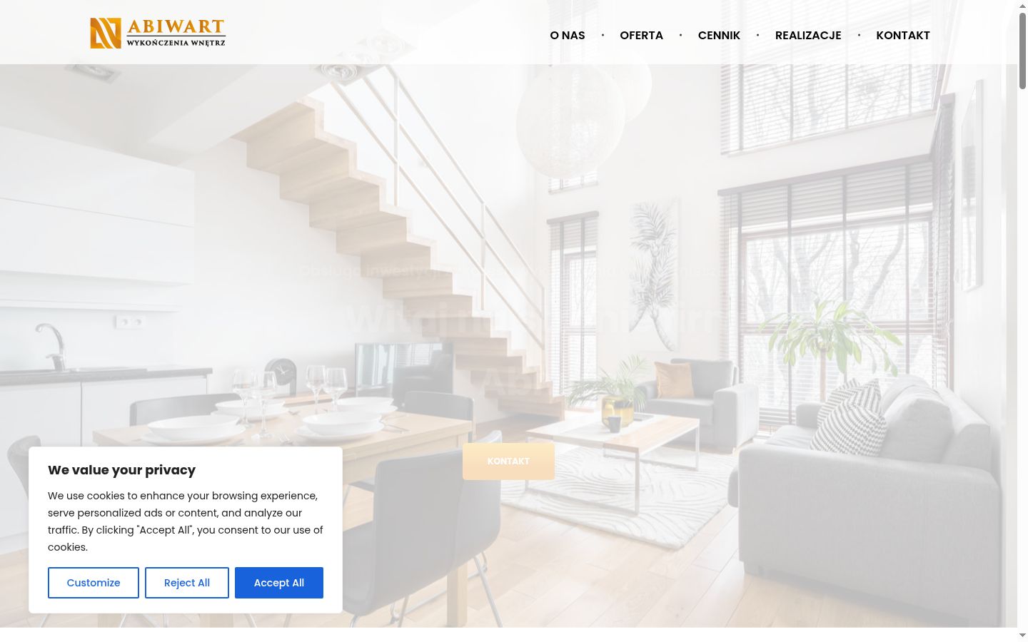 Screenshot of the consent banner shown before any interaction