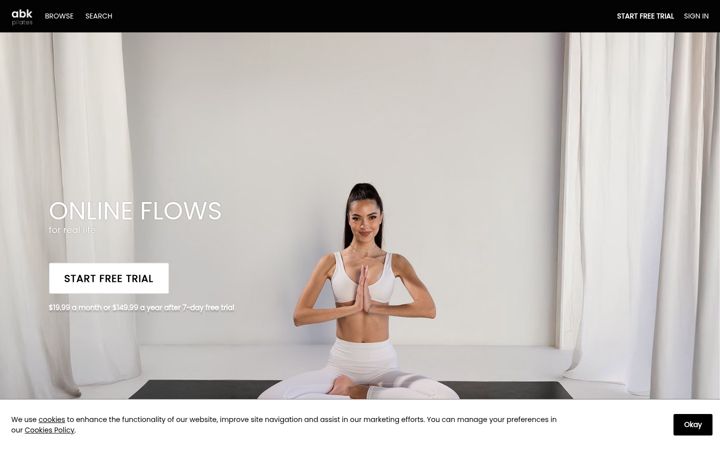 Screenshot of abkpilates.com