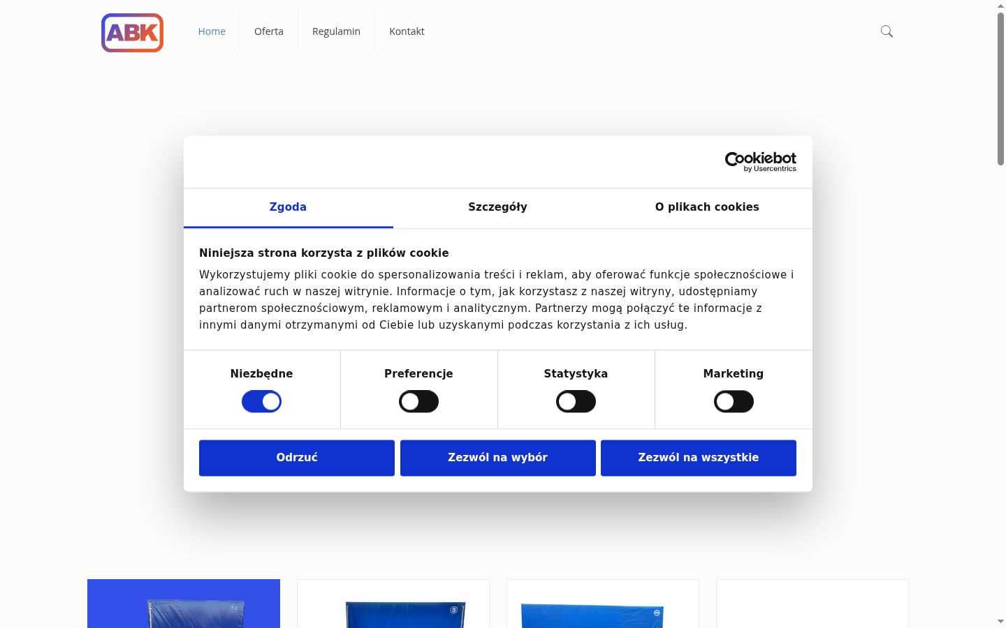Screenshot of the consent banner shown before any interaction