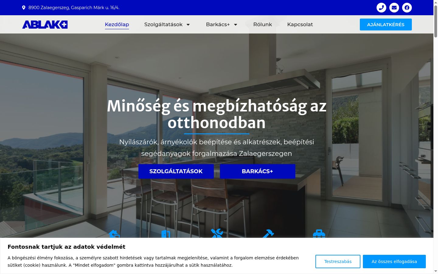 Skærmbillede af samtykkebanneret, som det blev vist før nogen interaktion