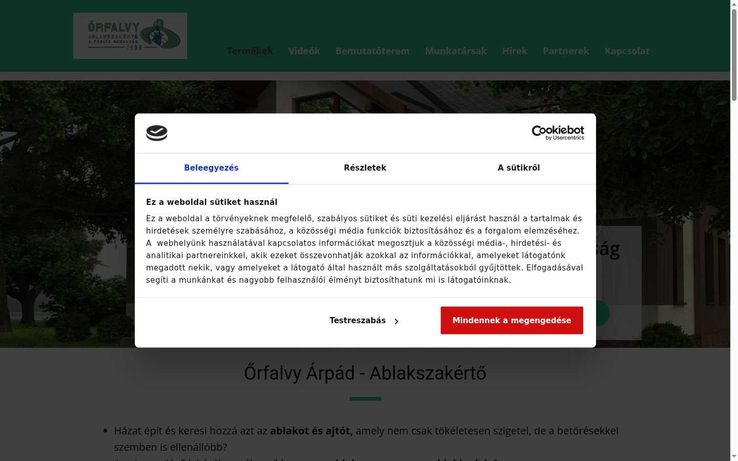 Posnetek zaslona pasice za privolitev, prikazane pred kakršno koli interakcijo