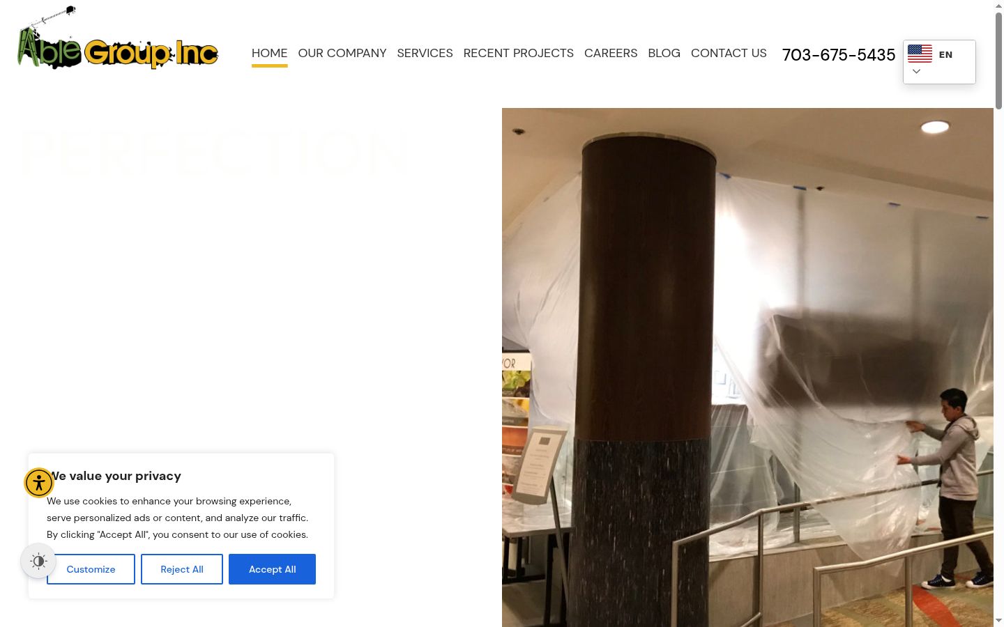 Screenshot des Einwilligungsbanners vor jeglicher Interaktion