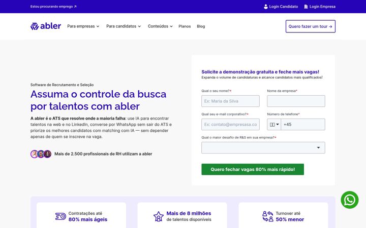 Kuvakaappaus sivustosta abler.com.br