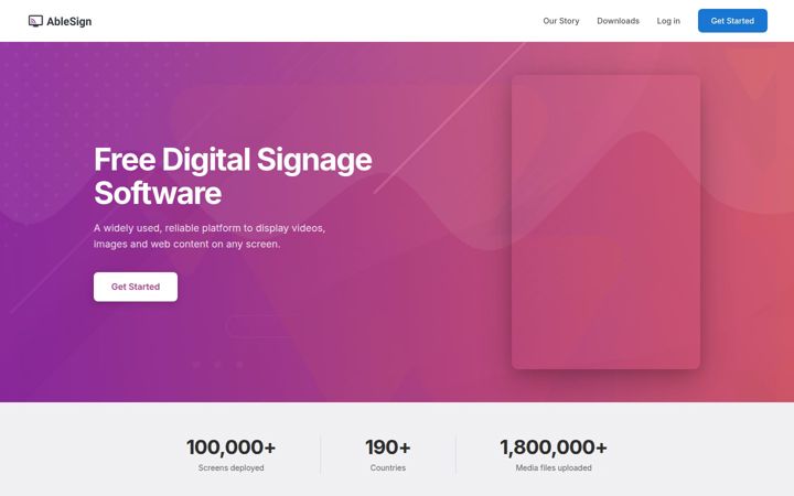 Екранна снимка на ablesign.tv