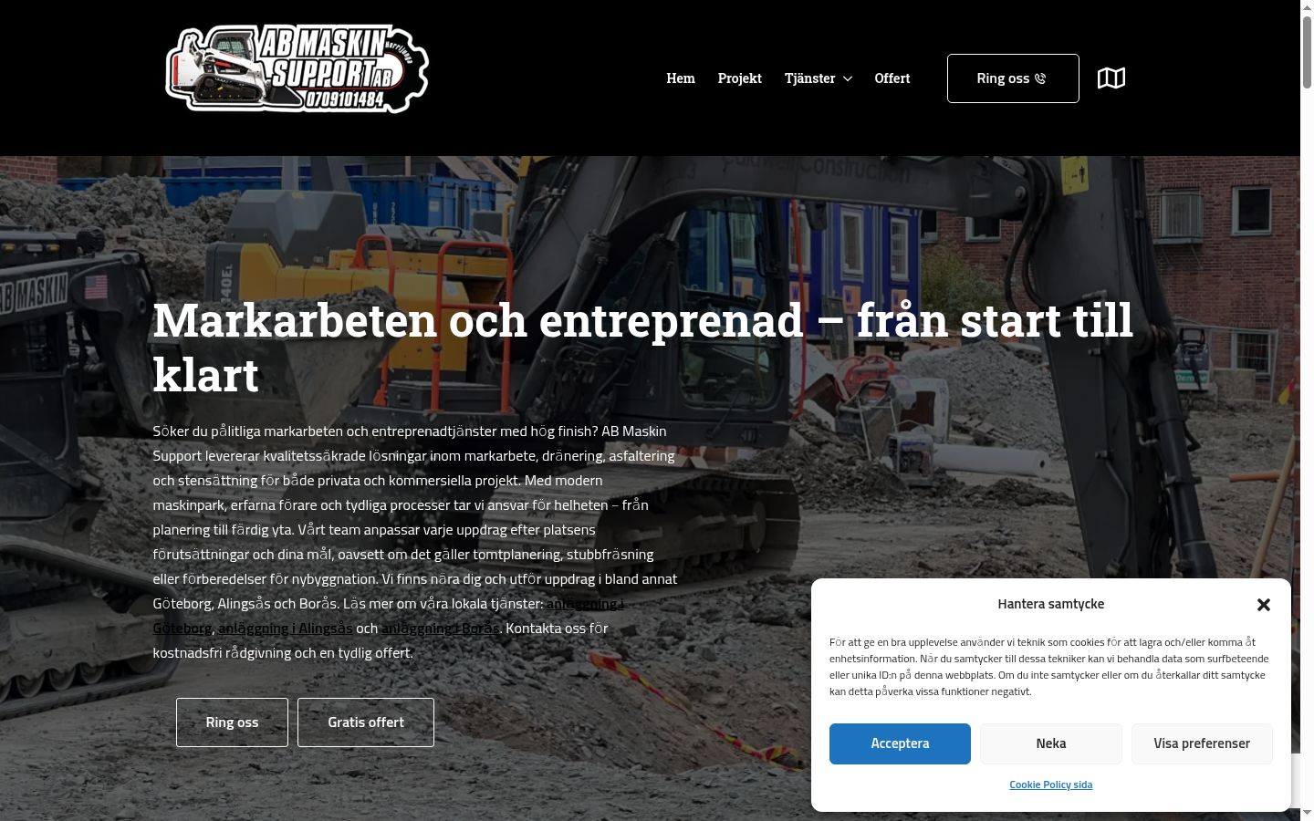 Screenshot tal-banner tal-kunsens muri qabel kwalunkwe interazzjoni