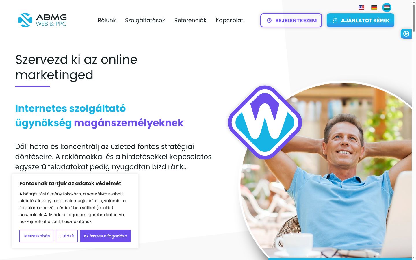 Ekrānuzņēmums ar piekrišanas baneri, kas tika rādīts pirms jebkādas mijiedarbības