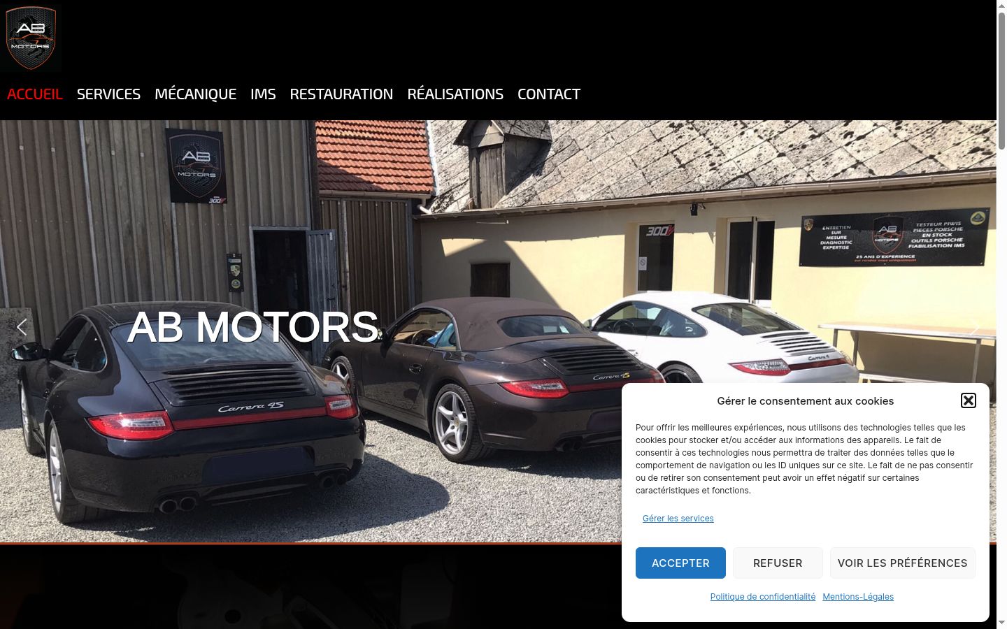 Screenshot del banner di consenso mostrato prima di qualsiasi interazione